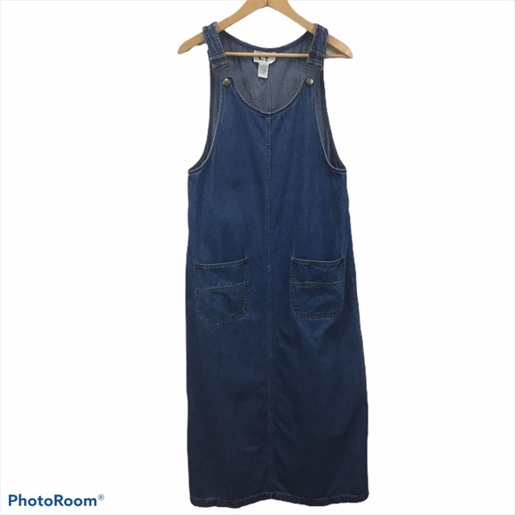 Vintage Original TY2 Denim Maxi Jumper Dress - Picture 1 of 8